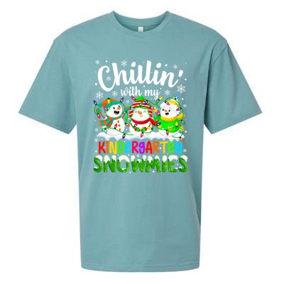 Chillin With My Kindergarten Snowmies Kindergarten Teacher Gift Sueded Cloud Jersey T-Shirt