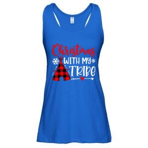 Christmas With My Tribe Red Plaid Family Matching Outfit Gift Ladies Essential Flowy Tank