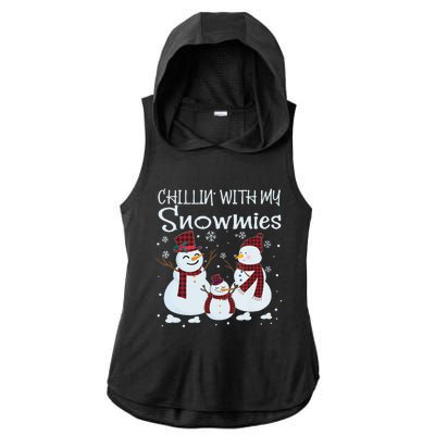 Chillin With My Snowmies Family Pajamas Snow Christmas Meaningful Gift Ladies PosiCharge Tri-Blend Wicking Draft Hoodie Tank