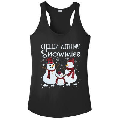 Chillin With My Snowmies Family Pajamas Snow Christmas Meaningful Gift Ladies PosiCharge Competitor Racerback Tank