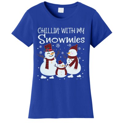 Chillin With My Snowmies Family Pajamas Snow Christmas Meaningful Gift Women's T-Shirt