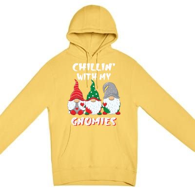 Chilling With My Gnomies Christmas Gift Premium Pullover Hoodie