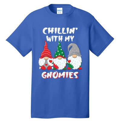 Chilling With My Gnomies Christmas Gift Tall T-Shirt