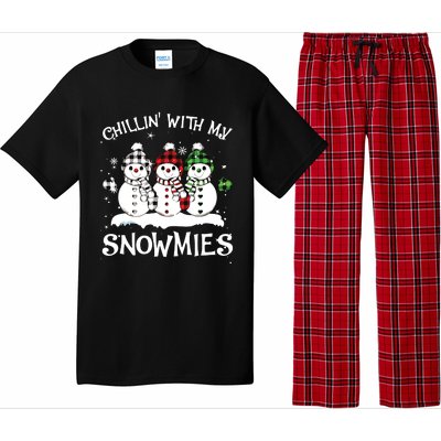 Chillin With My Snowmies Family Pajamas Snowman Christmas Pajama Set