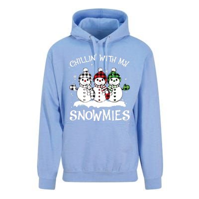 Chillin With My Snowmies Family Pajamas Snowman Christmas Unisex Surf Hoodie