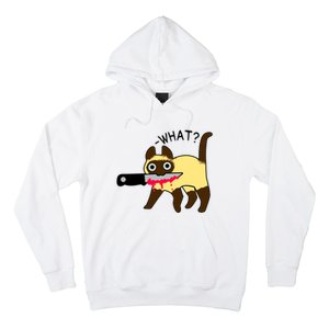 Cat What? Murderous Siamese Cat With Knife Halloween Costume Hoodie