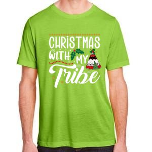 Christmas With My Tribe Red Plaid Family Matching Outfit Gift Adult ChromaSoft Performance T-Shirt