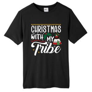 Christmas With My Tribe Red Plaid Family Matching Outfit Gift Tall Fusion ChromaSoft Performance T-Shirt