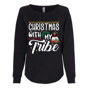 Christmas With My Tribe Red Plaid Family Matching Outfit Gift Womens California Wash Sweatshirt