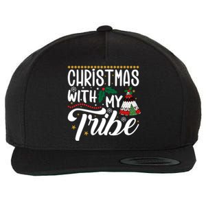 Christmas With My Tribe Red Plaid Family Matching Outfit Gift Wool Snapback Cap