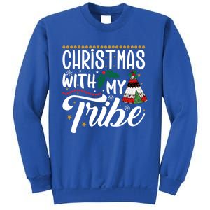 Christmas With My Tribe Red Plaid Family Matching Outfit Gift Sweatshirt