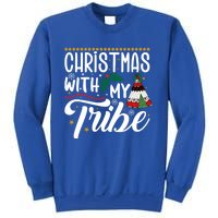 Christmas With My Tribe Red Plaid Family Matching Outfit Gift Sweatshirt