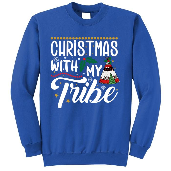 Christmas With My Tribe Red Plaid Family Matching Outfit Gift Sweatshirt