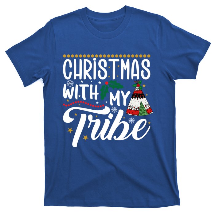 Christmas With My Tribe Red Plaid Family Matching Outfit Gift T-Shirt