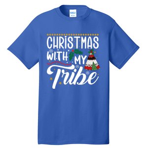 Christmas With My Tribe Red Plaid Family Matching Outfit Gift Tall T-Shirt