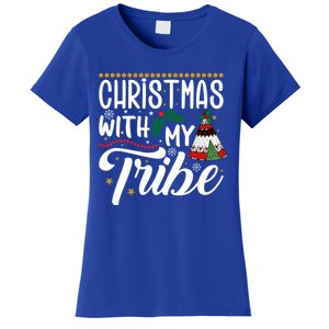 Christmas With My Tribe Red Plaid Family Matching Outfit Gift Women's T-Shirt