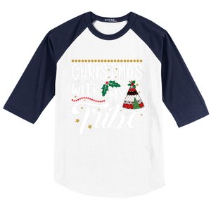 Christmas With My Tribe Red Plaid Family Matching Outfit Gift Baseball Sleeve Shirt