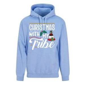 Christmas With My Tribe Red Plaid Family Matching Outfit Gift Unisex Surf Hoodie