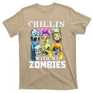 Chillin With My Zombies Halloween Funny Zombie T-Shirt