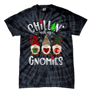 Chillin With My Gnomies Christmas Gnome Family Matching Xmas Tie-Dye T-Shirt