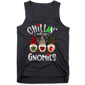 Chillin With My Gnomies Christmas Gnome Family Matching Xmas Tank Top