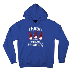 Chillin With My 1st Grade Gnomies Teacher Christmas Gnome Gift Hoodie