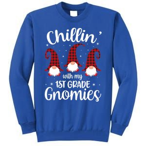 Chillin With My 1st Grade Gnomies Teacher Christmas Gnome Gift Tall Sweatshirt