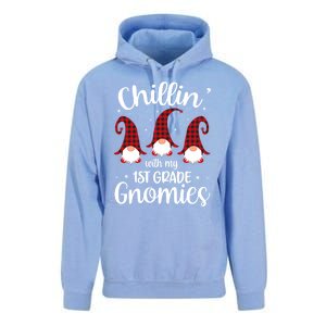 Chillin With My 1st Grade Gnomies Teacher Christmas Gnome Gift Unisex Surf Hoodie