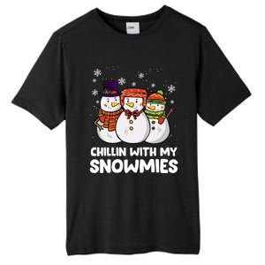 Chillin With My Snowmies Christmas Friends Winter Snow Gift Tall Fusion ChromaSoft Performance T-Shirt