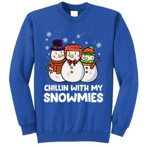 Chillin With My Snowmies Christmas Friends Winter Snow Gift Sweatshirt