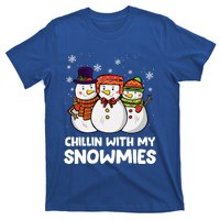 Chillin With My Snowmies Christmas Friends Winter Snow Gift T-Shirt