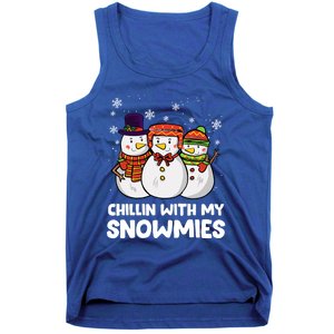 Chillin With My Snowmies Christmas Friends Winter Snow Gift Tank Top