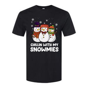 Chillin With My Snowmies Christmas Friends Winter Snow Gift Softstyle CVC T-Shirt