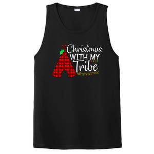 Christmas With My Tribe Red Plaid Family Matching Outfit Funny Gift PosiCharge Competitor Tank