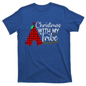 Christmas With My Tribe Red Plaid Family Matching Outfit Funny Gift T-Shirt