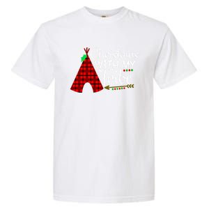 Christmas With My Tribe Red Plaid Family Matching Outfit Funny Gift Garment-Dyed Heavyweight T-Shirt