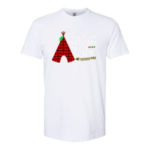 Christmas With My Tribe Red Plaid Family Matching Outfit Funny Gift Softstyle CVC T-Shirt