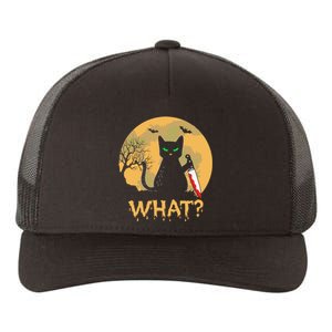 Cat What Murderous Black Cat Halloween Day Yupoong Adult 5-Panel Trucker Hat