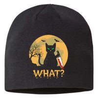 Cat What Murderous Black Cat Halloween Day Sustainable Beanie