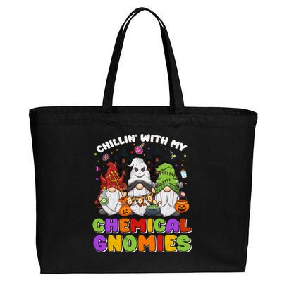 Chillin With My Chemical Gnomies Halloween Gnome Gift Cotton Canvas Jumbo Tote