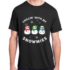 Chillin With My Snowmies Cute Snow Ugly Christmas Sweater Gift Adult ChromaSoft Performance T-Shirt