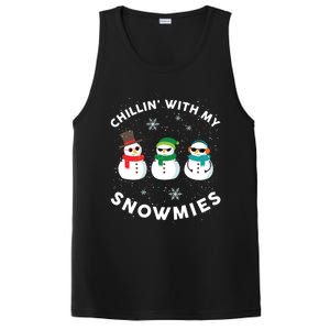 Chillin With My Snowmies Cute Snow Ugly Christmas Sweater Gift PosiCharge Competitor Tank