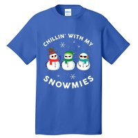 Chillin With My Snowmies Cute Snow Ugly Christmas Sweater Gift Tall T-Shirt