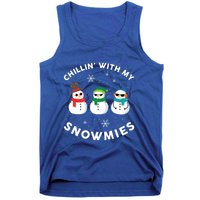 Chillin With My Snowmies Cute Snow Ugly Christmas Sweater Gift Tank Top