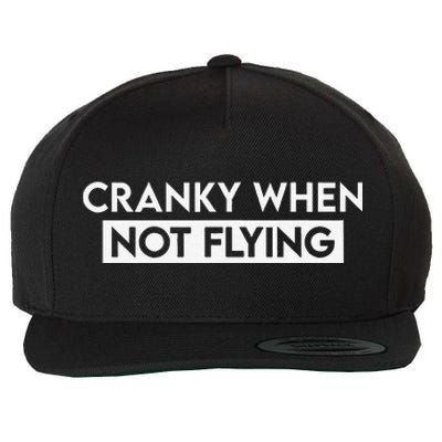 Cranky When Not Flying Funny Humor Cranky When Not Flying Wool Snapback Cap