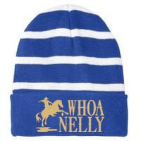 Casual Whoa Nelly Horse Country Striped Beanie with Solid Band