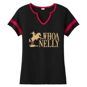 Casual Whoa Nelly Horse Country Graphic Ladies Halftime Notch Neck Tee