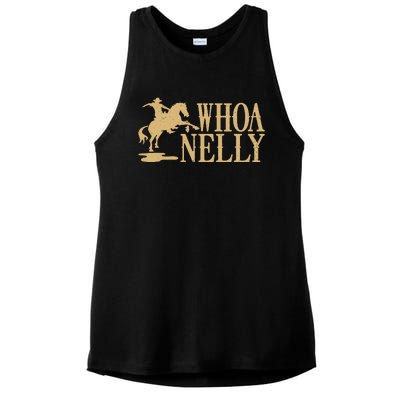 Casual Whoa Nelly Horse Country Graphic Ladies PosiCharge Tri-Blend Wicking Tank