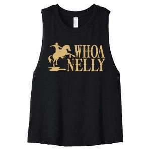 Casual Whoa Nelly Horse Country Graphic Women's Racerback Cropped Tank