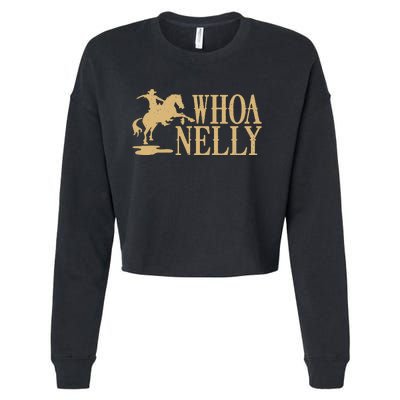 Casual Whoa Nelly Horse Country Graphic Cropped Pullover Crew